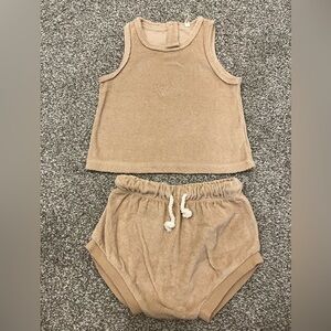 Quincy Mae French terry tank and shorts set